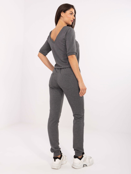 Temnosivi melirani ženski kombinezon