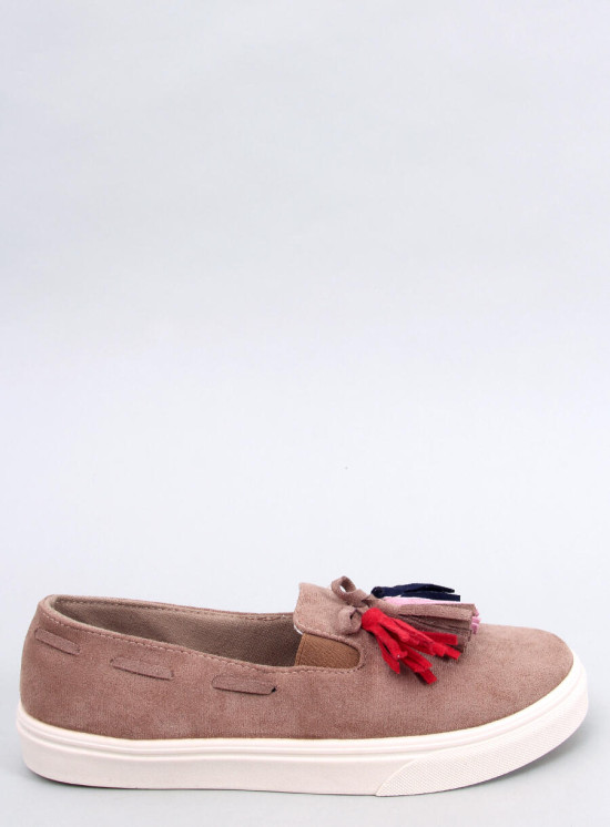 Rjave slip-on espadrile z resicami