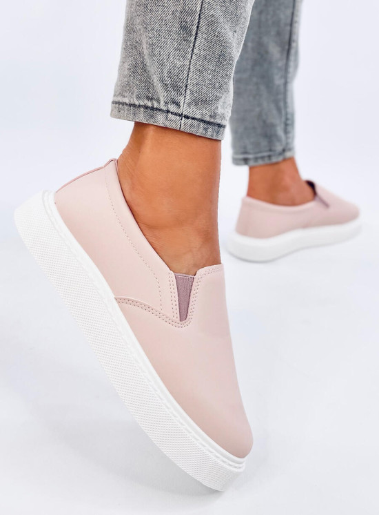 Slip-on ženske superge svetlo rožnate
