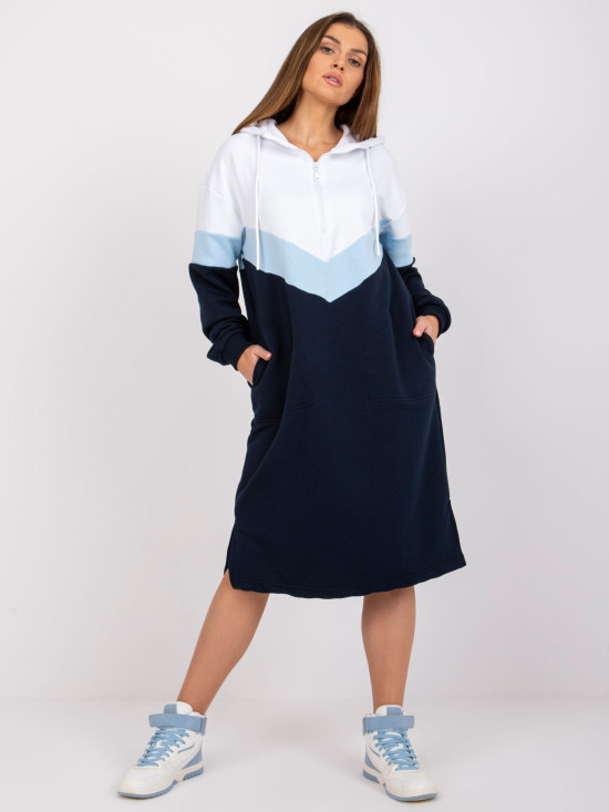 Oversize midi obleka s kapuco