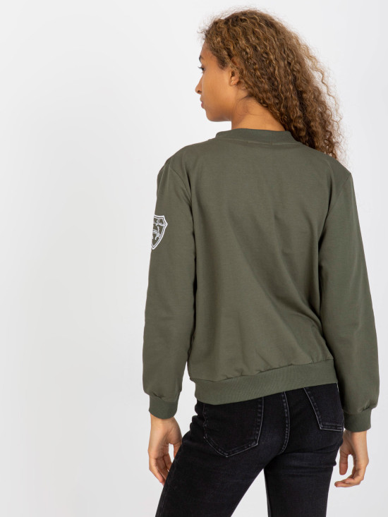 Khaki prešita bomber jakna z žepi RUE PARIS