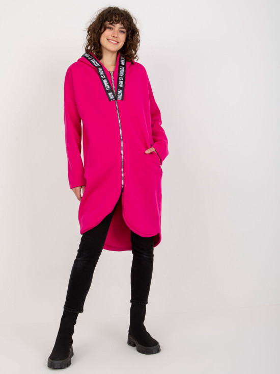 Dolga roza oversize kapuca