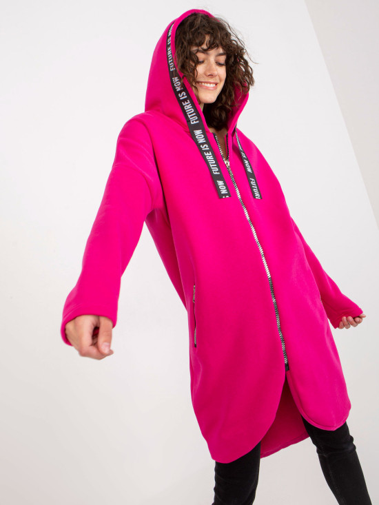 Dolga roza oversize kapuca