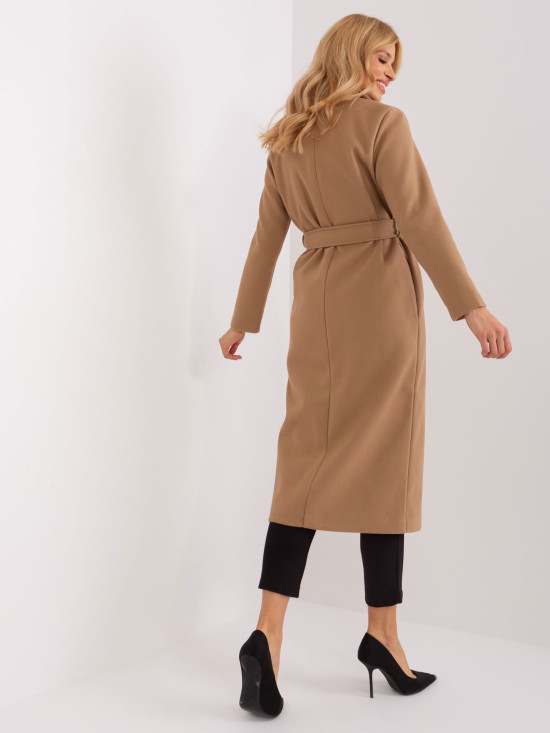 Elegantna prehodna jakna v camel barvi