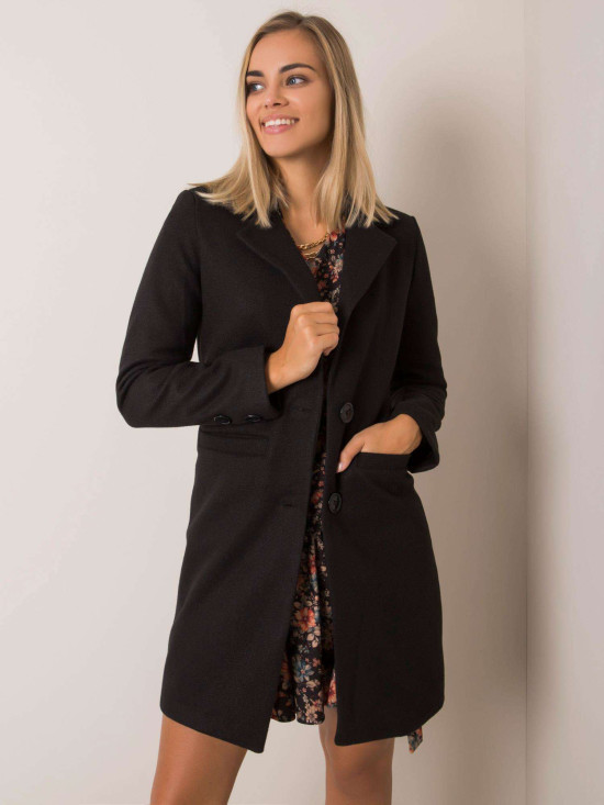 Elegantna prehodna jakna v črni barvi