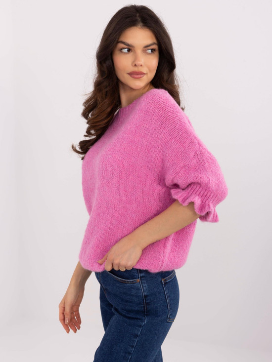 Roza pulover s 3/4 rokavi