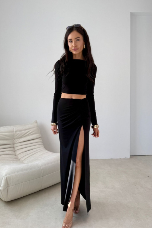 Črna bluza Linnea