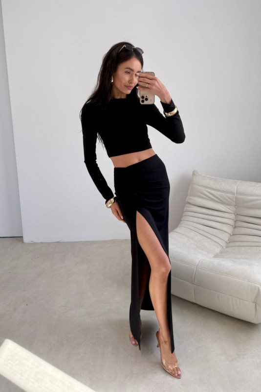 Črna bluza Linnea