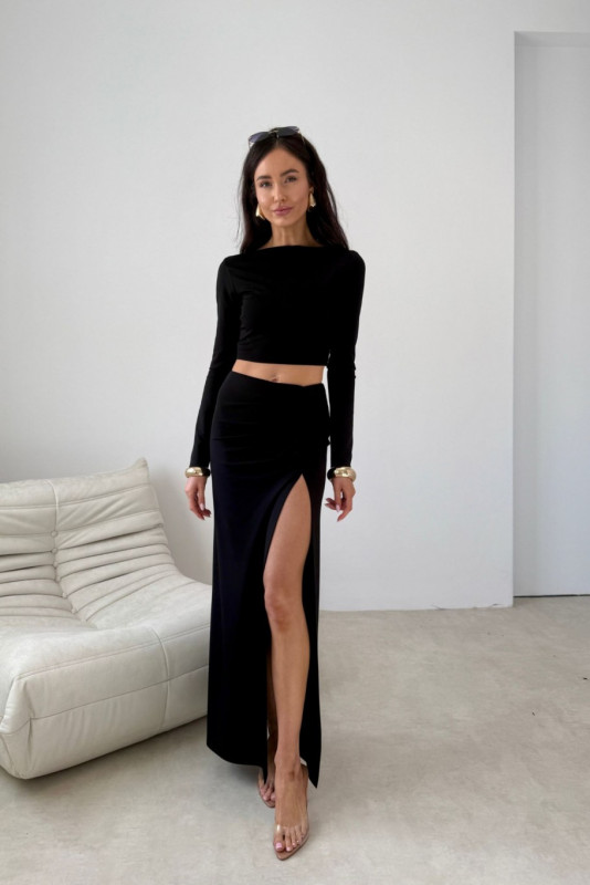 Črna bluza Linnea