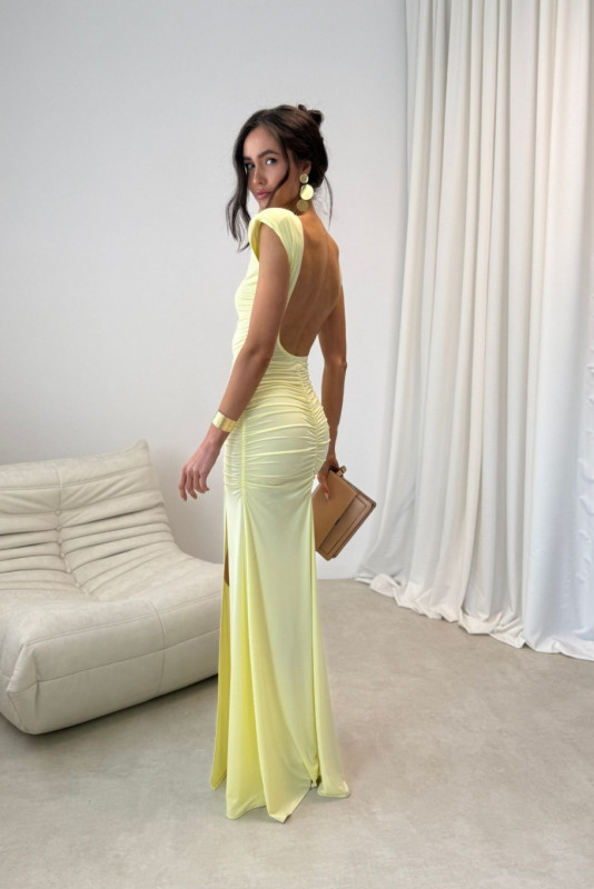 Aurelia rumena maxi obleka