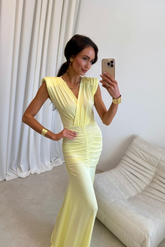 Noelia – maxi obleka v rumeni barvi