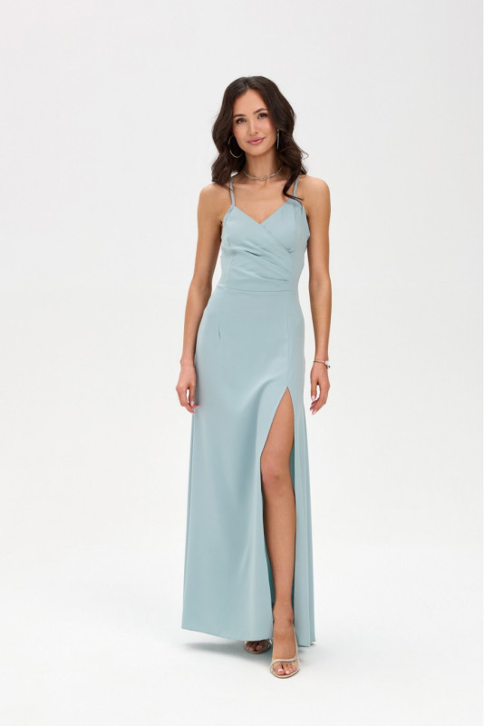 Liviana maxi obleka v mint barvi