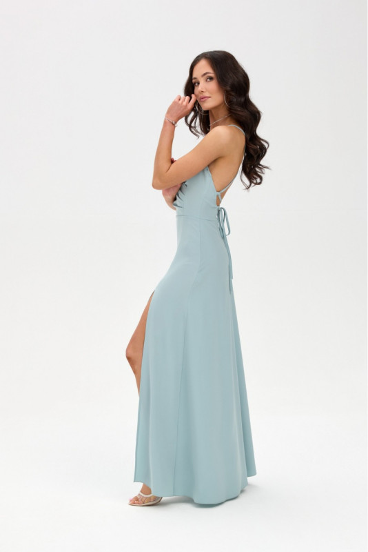 Liviana maxi obleka v mint barvi