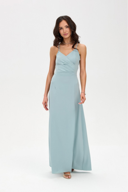 Liviana maxi obleka v mint barvi