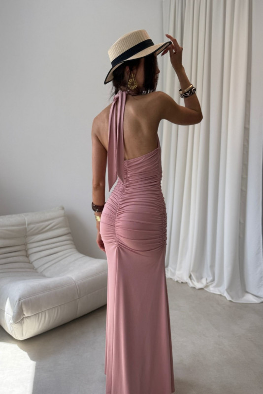 Adeline – roza maxi obleka
