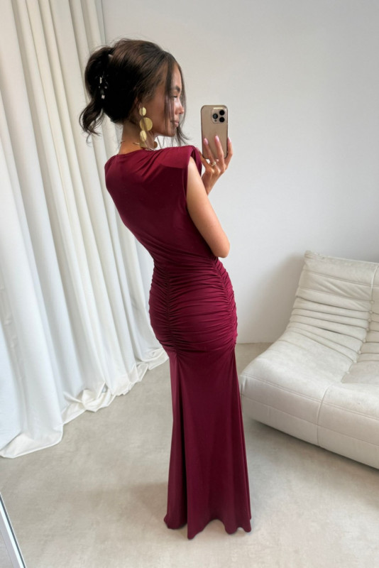 Noelia – bordo maxi obleka