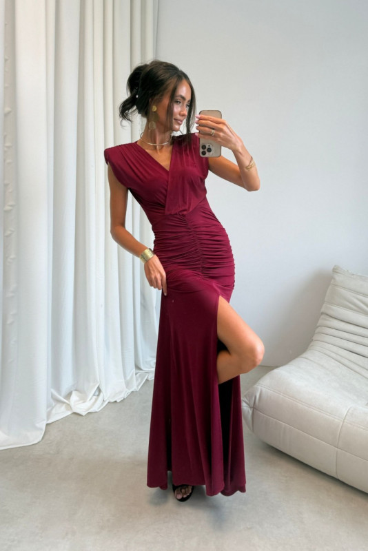Noelia – bordo maxi obleka