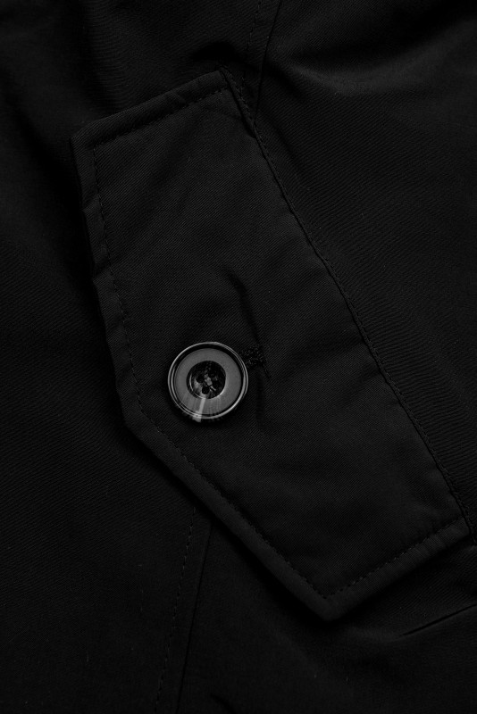 Črna parka za jesen/zimo z odstranljivo podlogo