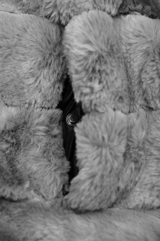 Obojestranska podložena jakna črna/siva