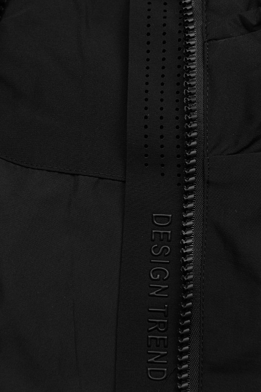 Ženska prehodna jakna s kapuco črna