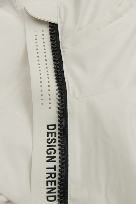 Ženska prehodna jakna s kapuco ecru