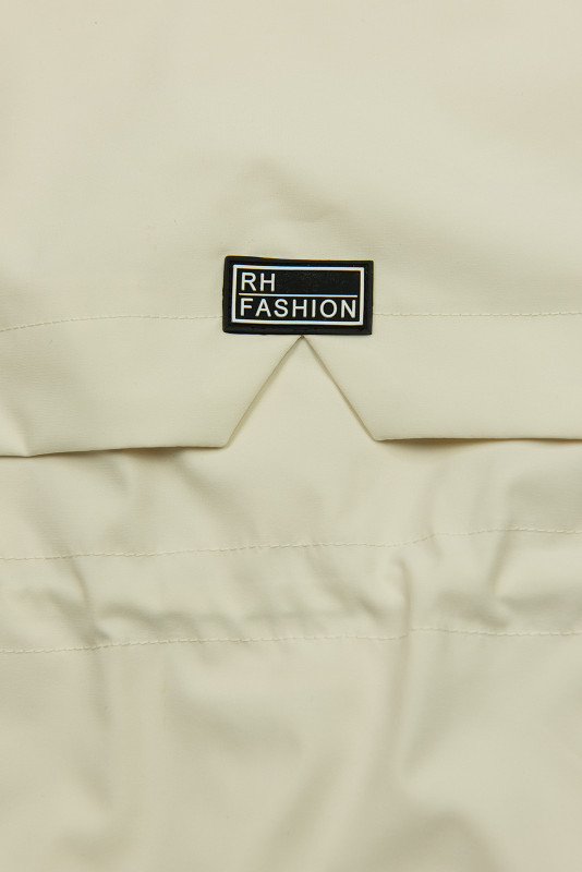 Ženska parka z zlatimi detajli ecru