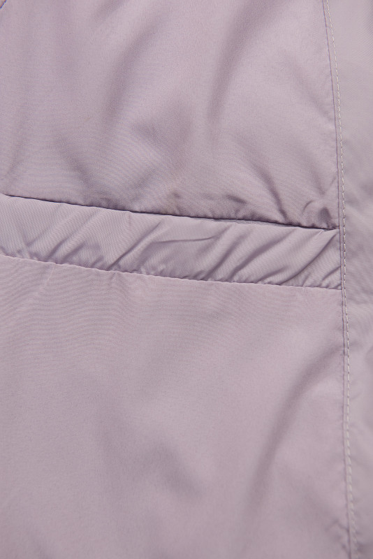 Prešita ženska pomladna jakna do pasu svetlo vijolična