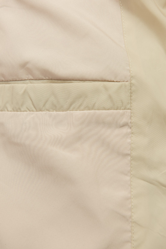 Prešita ženska pomladna jakna do pasu bež