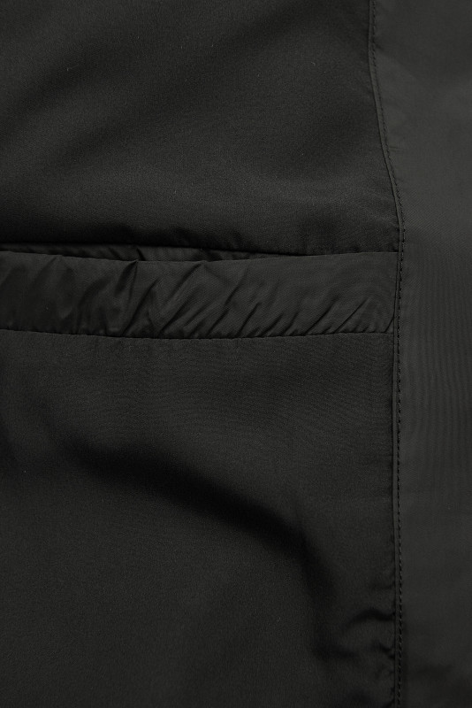 Prešita ženska pomladna jakna do pasu črna