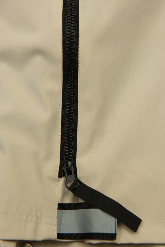 Ženska prehodna parka s snemljivo kapuco bež