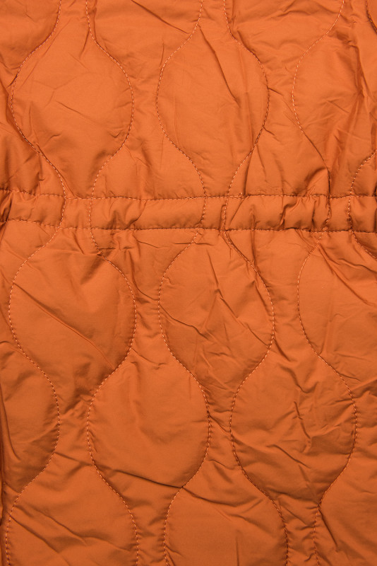 Prešita jesenska/pomladna parka oranžna in črna