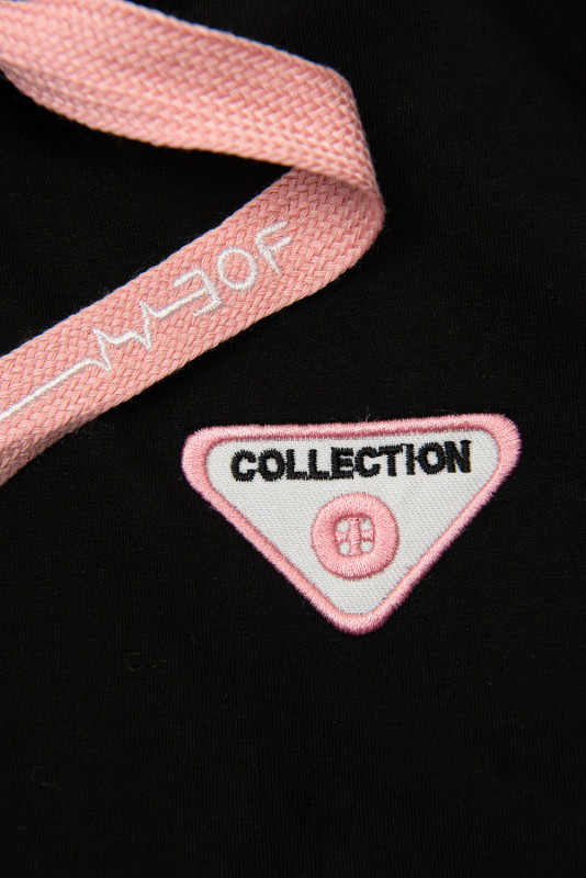 Črna jopica s kapuco COLLECTION