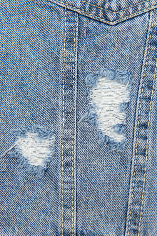 Modra ohlapna jeans jakna