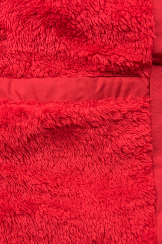 Rdeča daljša zimska bunda