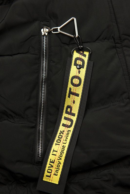 Črna daljša zimska bunda