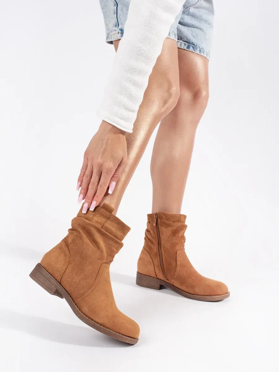 Ženske rjave gležnarje v cowboy stilu