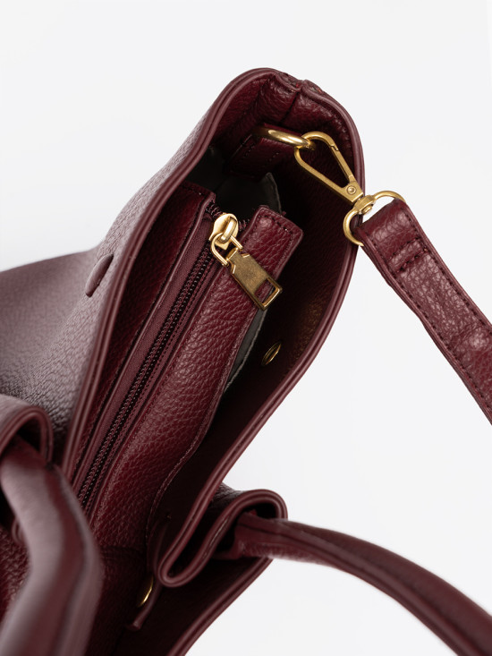 Elegantna bordo shopper torba