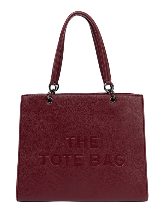 Bordo tote torbica z reliefnim napisom