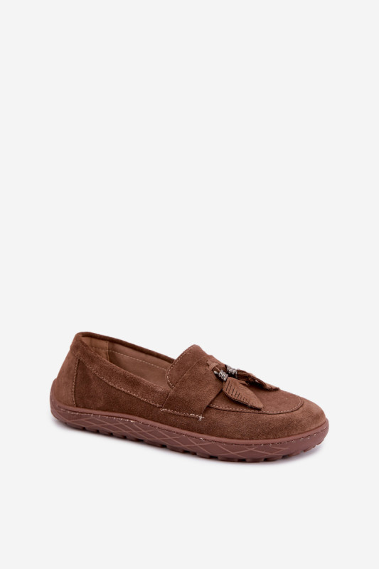 Barefoot mokasin iz naravnega semiša, rjav
