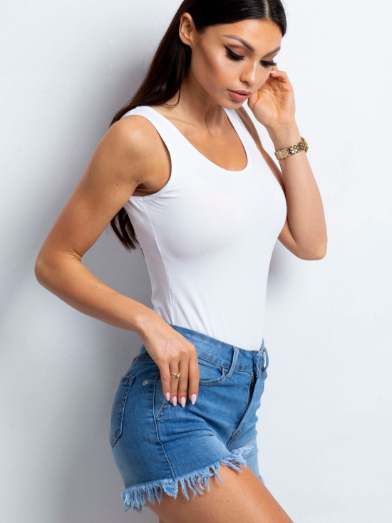 Belo brezrokavno body