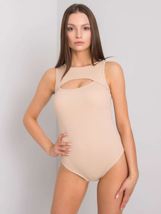 Bež ženski body s prugami