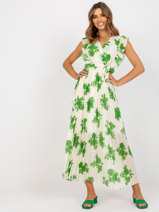 Elegantna zelena midi obleka