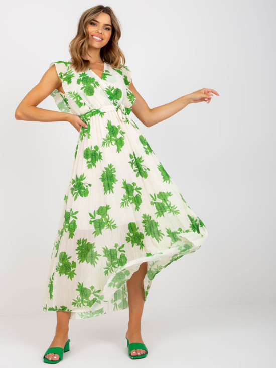 Elegantna zelena midi obleka