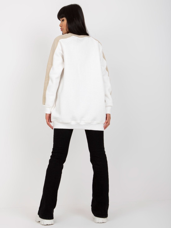 Bela-bežna oversize majica RUE PARIS
