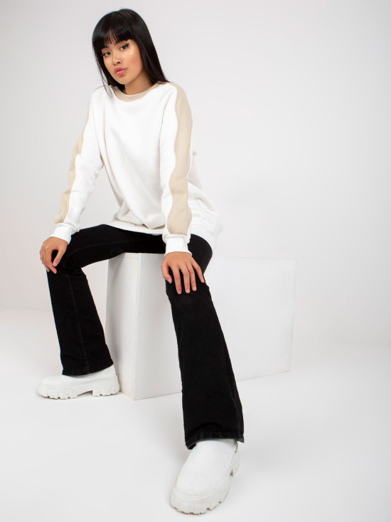 Bela-bežna oversize majica RUE PARIS