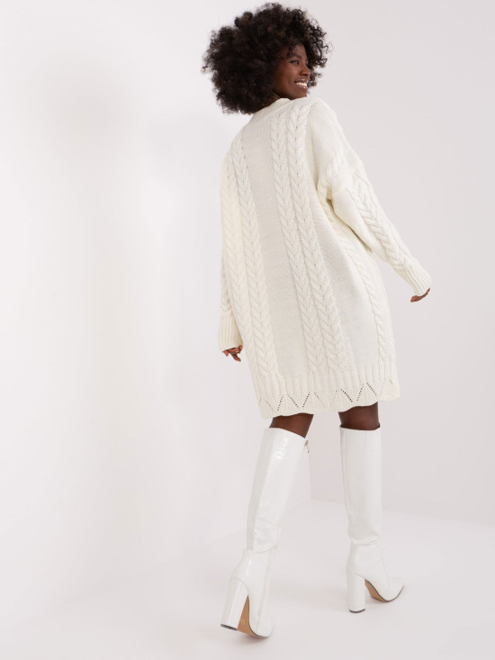 Elegantna midi obleka v ecru