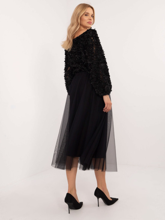 Elegantna črna midi krila