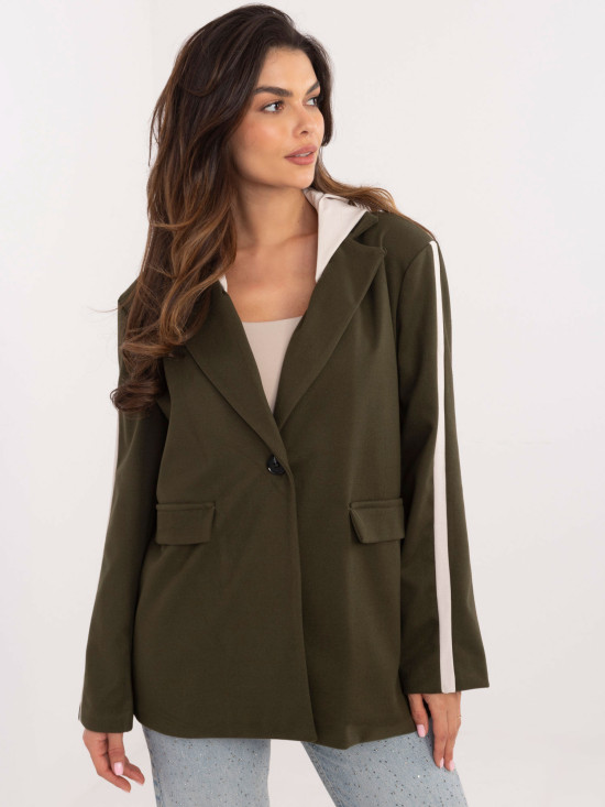 Stilna khaki jakna s kapuco