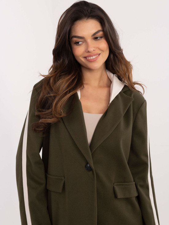 Stilna khaki jakna s kapuco