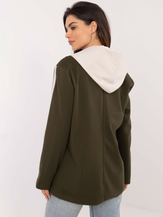 Stilna khaki jakna s kapuco